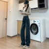 Straight-leg jeans for women in the spring and autumn of 2025, high-waisted light blue narrow style, slimming wide-leg pants, height-enhancing pants Specification image