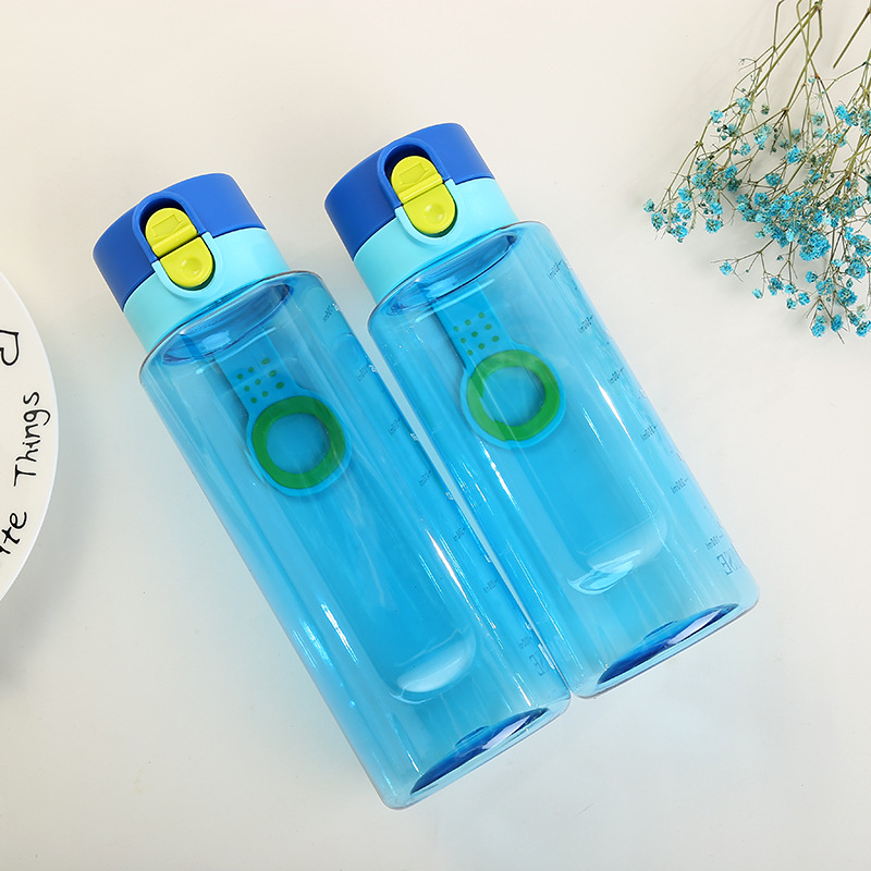 Promotional gifts: logo printed, color Korean version bouncy sports cup, portable student and children's portable cup, bouncy lid water cup Specification image