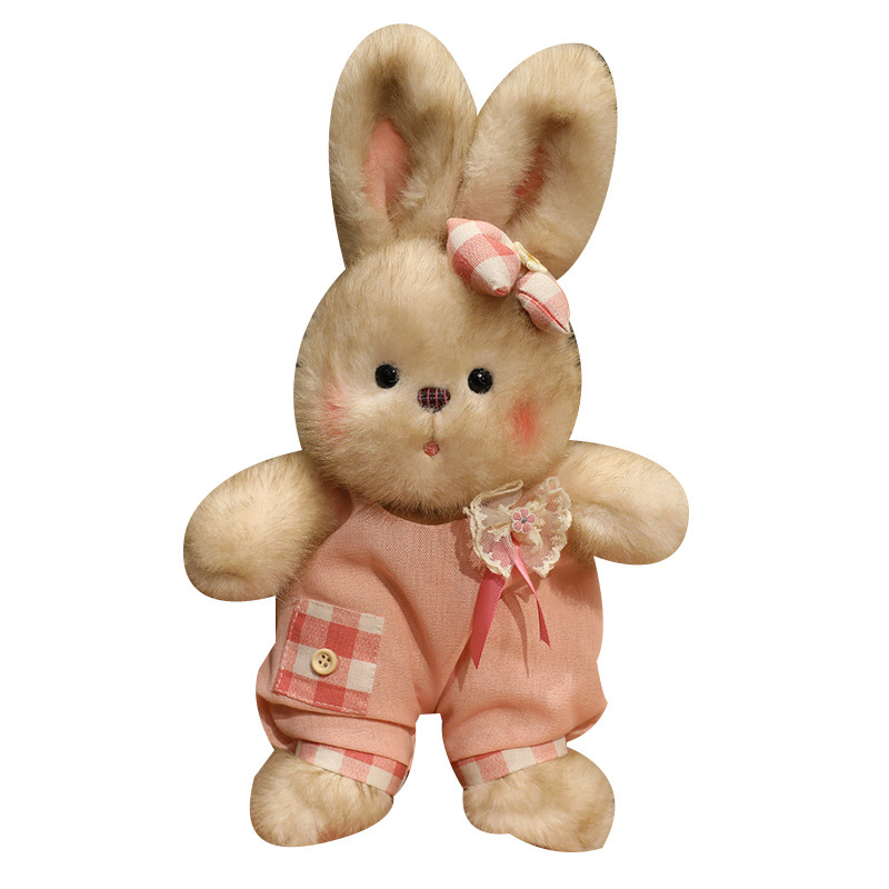 Lindo bluseeker retro conejo oso vestido pareja conejo muñeca de peluche acompañante de niños cumpleaños regalar Item Picture