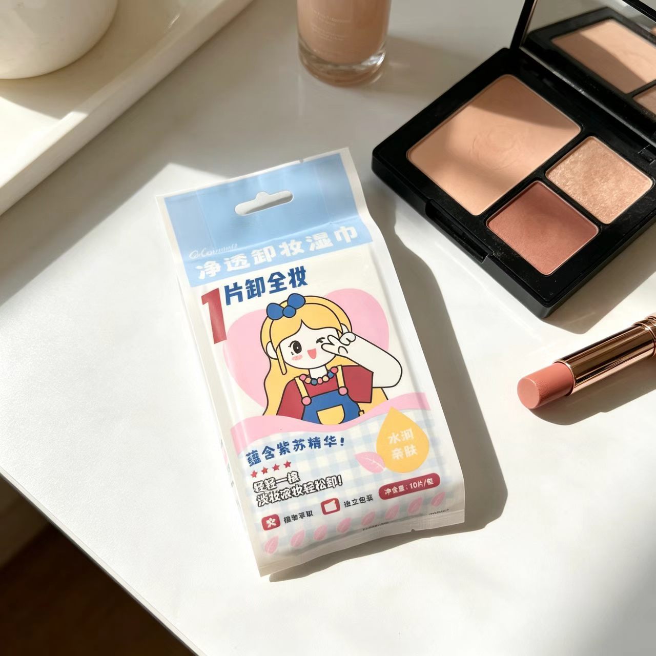 单片湿巾/卸妆湿巾/美甲洗甲棉片/省水美甲棉片细节图