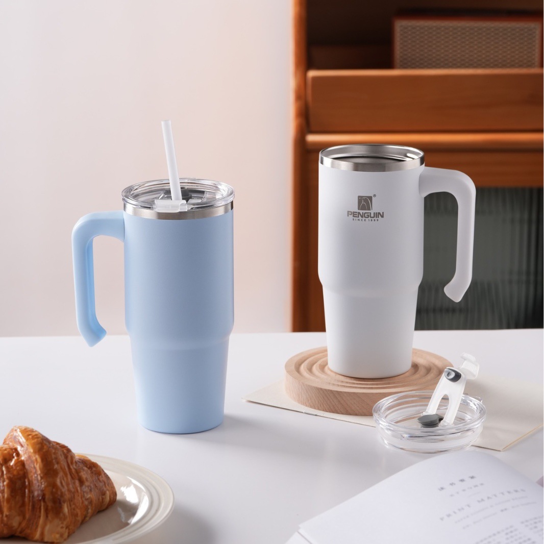Penguin 304 stainless steel large-capacity macaron vacuum insulated car cup Specification image