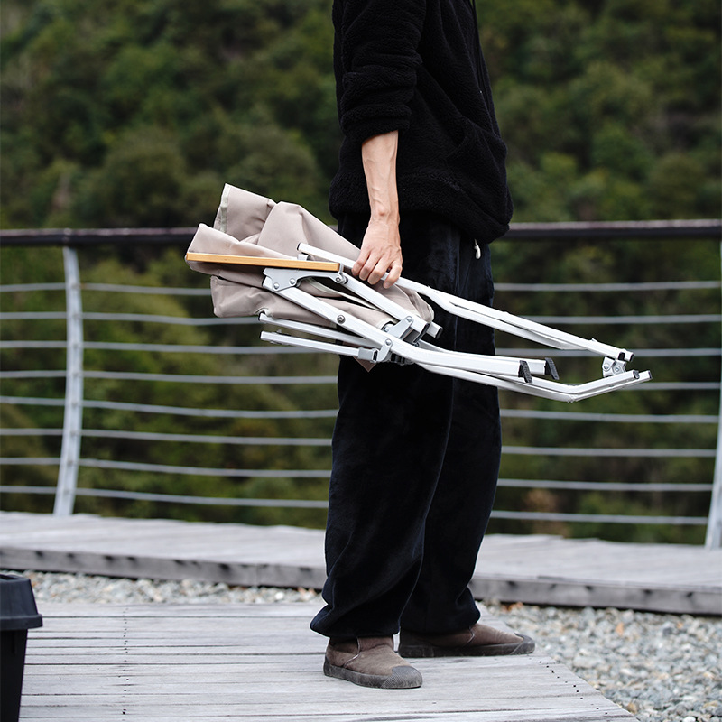 户外折叠椅弯弯椅便携钓鱼休闲露营牛津布躺椅高背铝合金海狗椅详情图3