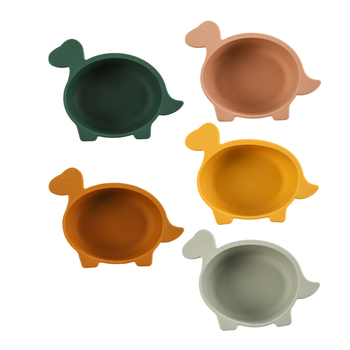 Cross-border complementary food bowl, baby special wrist dragon silicone bowl, new national standard for children learning to eat, training to prevent dropping bowls when eating full figure