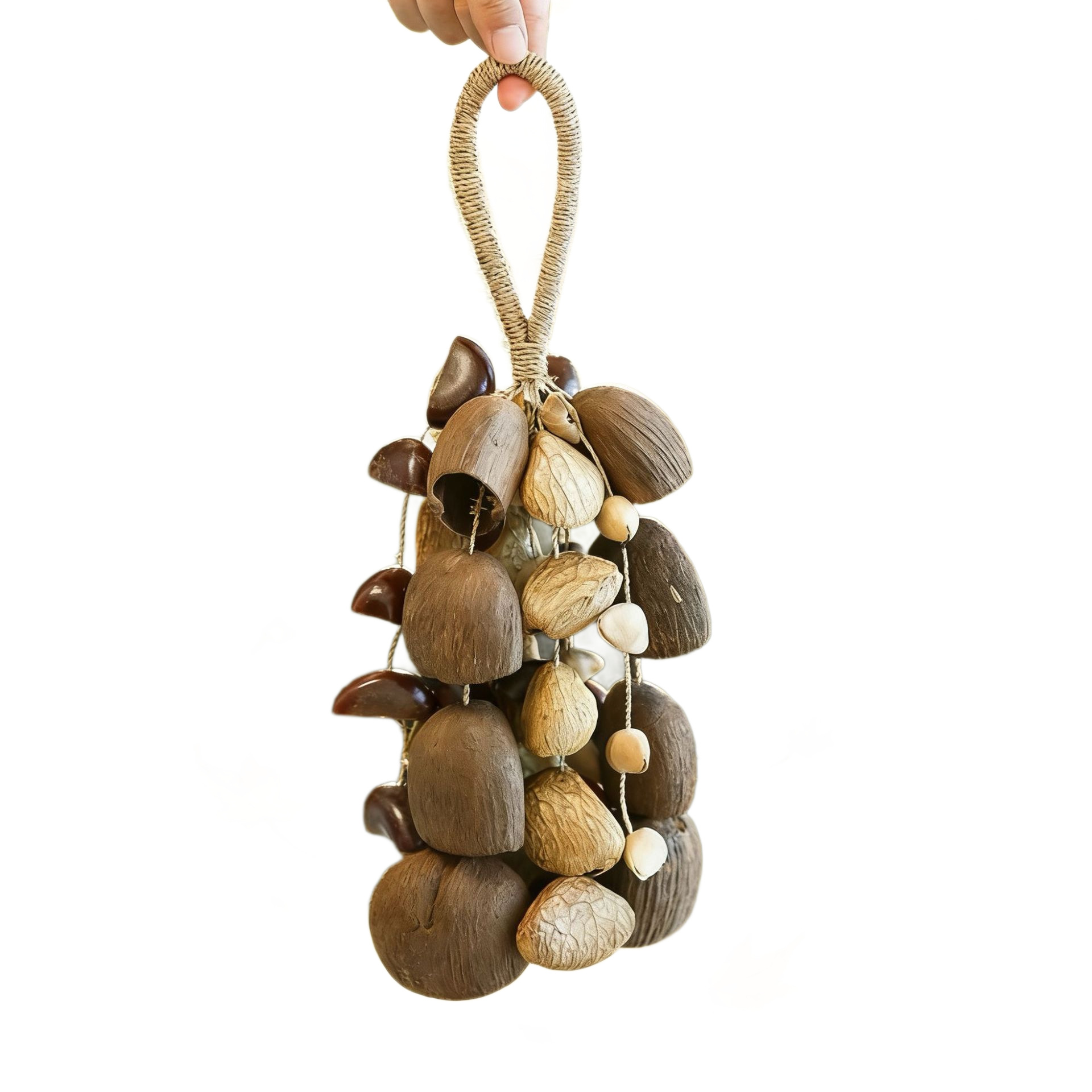 风铃/风铃果壳/果壳疗愈/果壳/玻璃风铃白底实物图