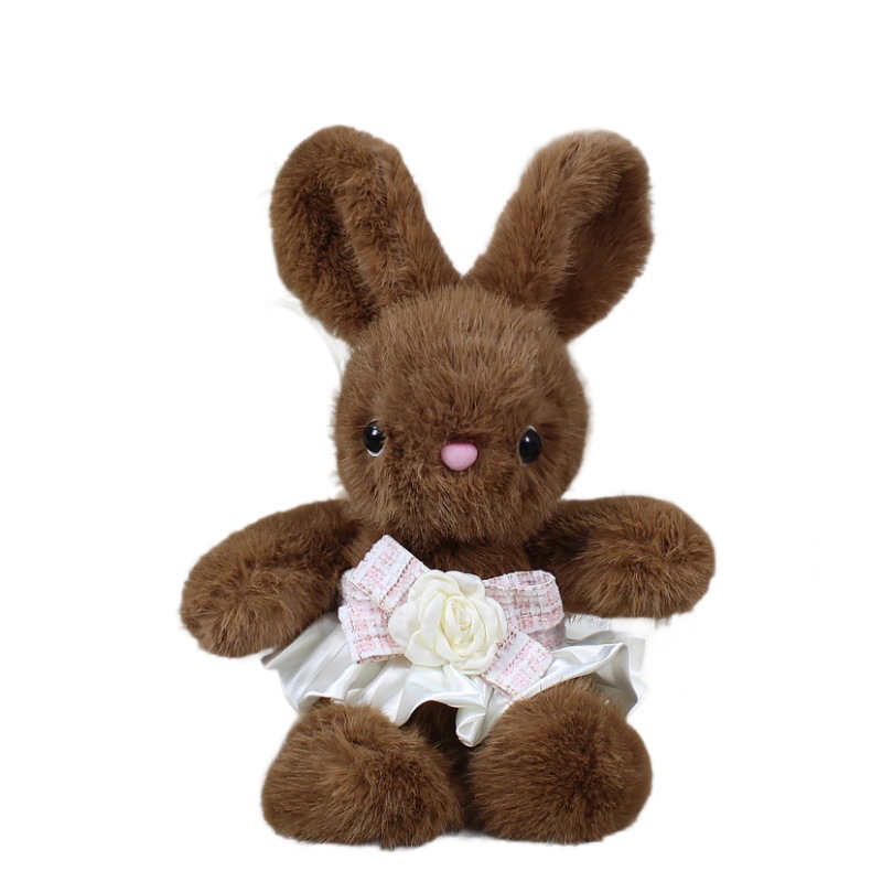 Cute and adorable little rabbit plush toy, sweet and ear-hanging rabbit, fresh and cute birthday gift, rabbit figurine Item Picture