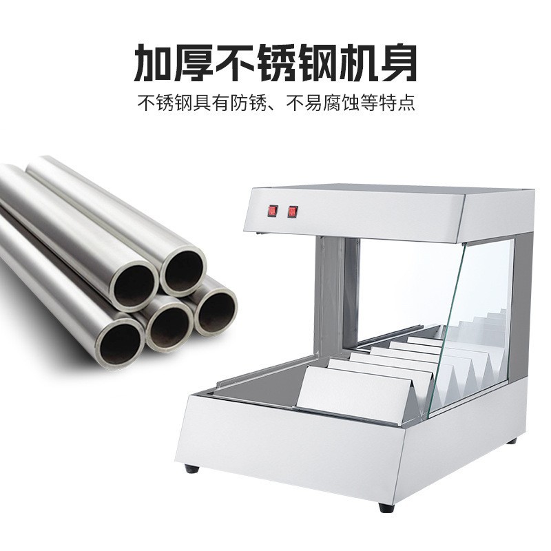Commercial desktop French fries workstations, French fries heat preservation operation tables, wholesale of catering supporting equipment for hamburger shops and fried chicken shops Application Scenario