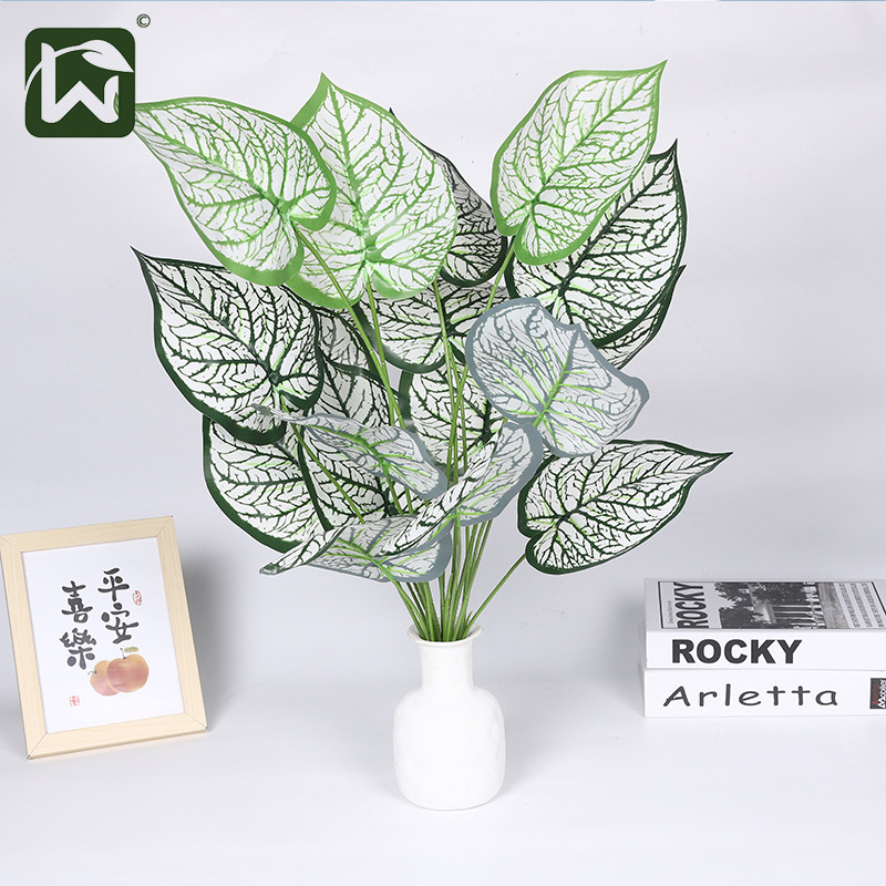Simulación green plant helecho hoja persia verde rama de flores flores ingeniería hierba para plantas paisajismo interior y exterior softcover wholesale Specification image