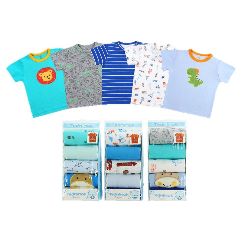 In 2025, the new shoulder button style of the manufacturer's export baby and children's clothing wholesale, children's spring and summer clothing, men's and women's baby cotton T-shirts Item Picture
