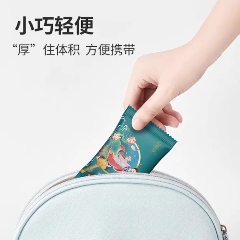 全棉时代洗脸巾一次性洁面巾纯棉洗面擦脸棉柔巾迷你便携装国潮产品图