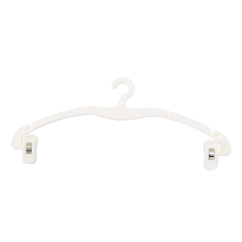 Wholesale of simple Japanese-style anti-slip trouser racks, plastic trouser hanging clips, traceless clothes hangers, and household underwear stretch clips Item Picture