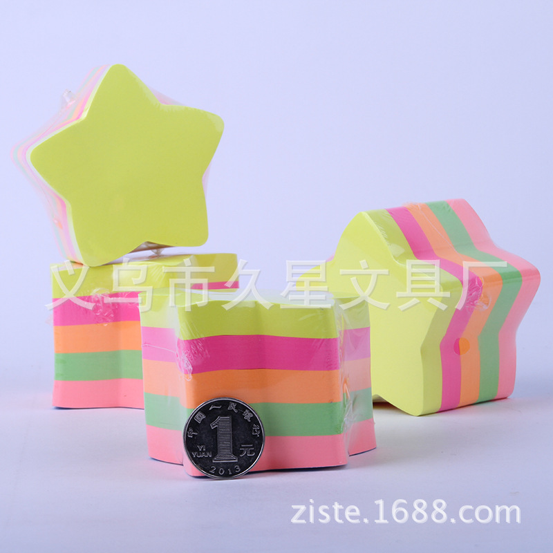 500 irregular-shaped sticky notes, including flower-shaped five-pointed stars and heart-shaped ones, are available for wholesale sale Specification image