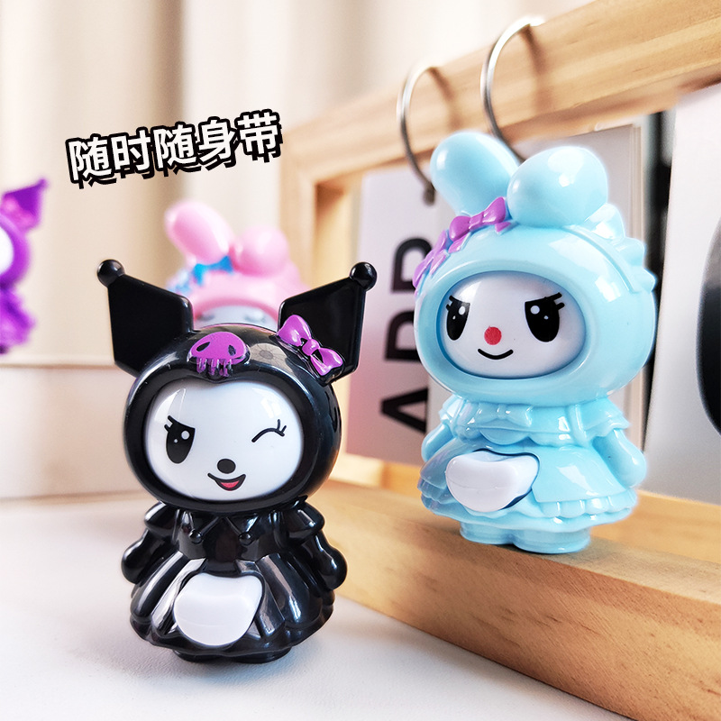 Sanli Cartoon Press-and-face-changing Kuro keychain Children's creative and trendy toy gifts wholesale in Southeast Asia Specification image