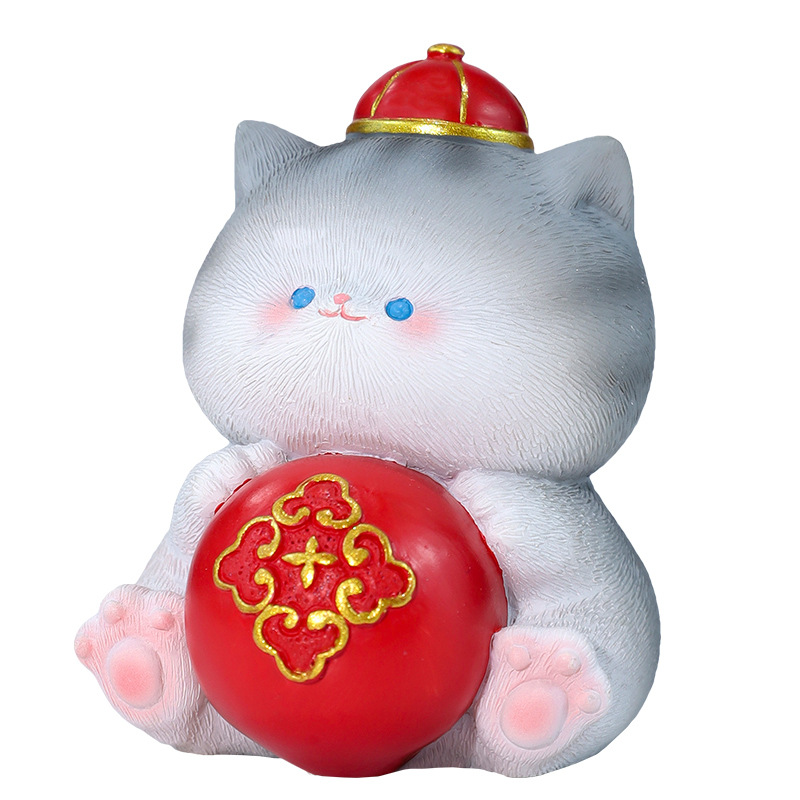 "Imperial Cat Arrives Blind Box Figurines, Trendy Court Cat Dolls, Resin handicrafts, Desktop trinkets, Lucky Cats. Item Picture