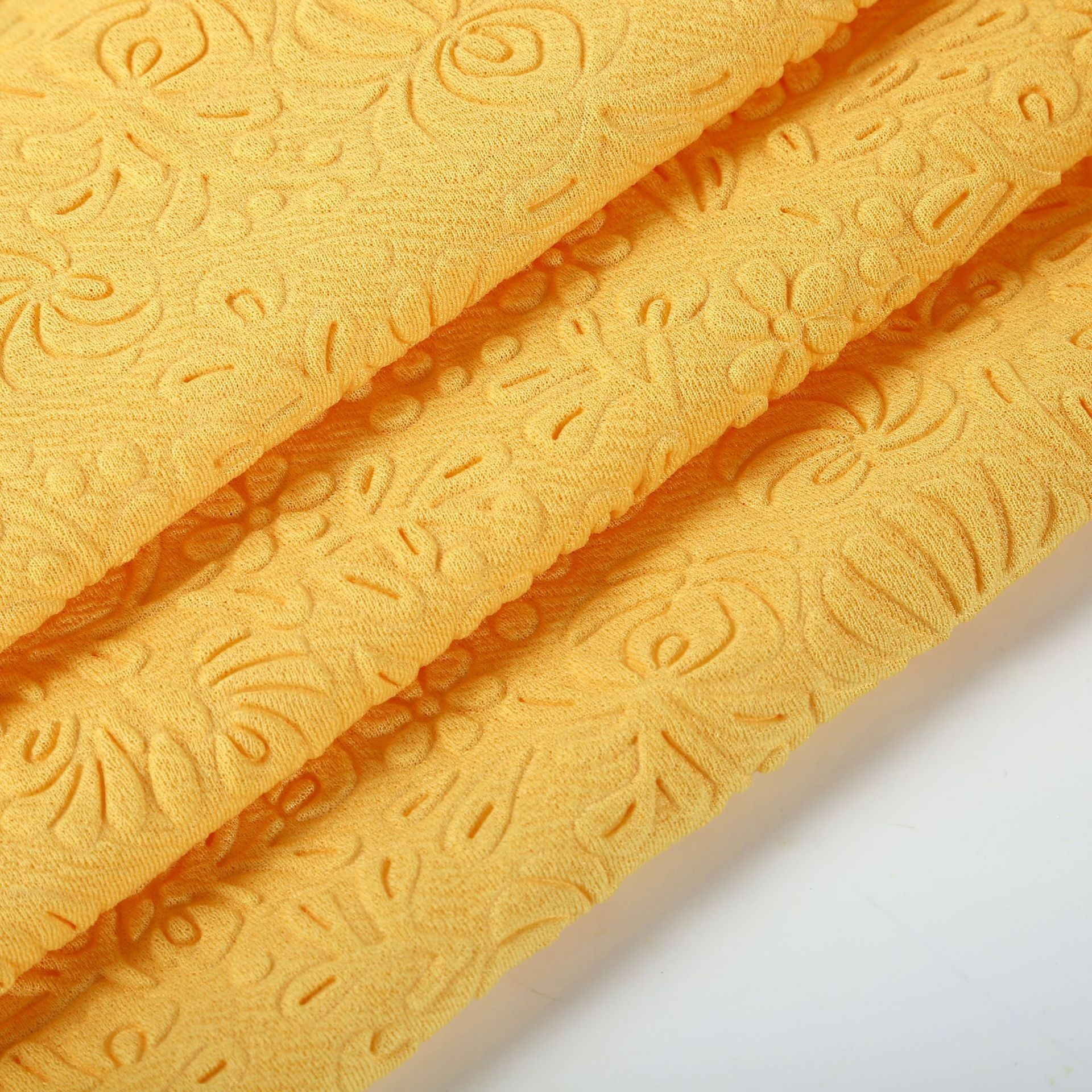 RPET knitted fabric embossed air fleece stretch knitted fabric is a fashionable fabric for autumn and winter baseball jackets and sweatshirts Specification image