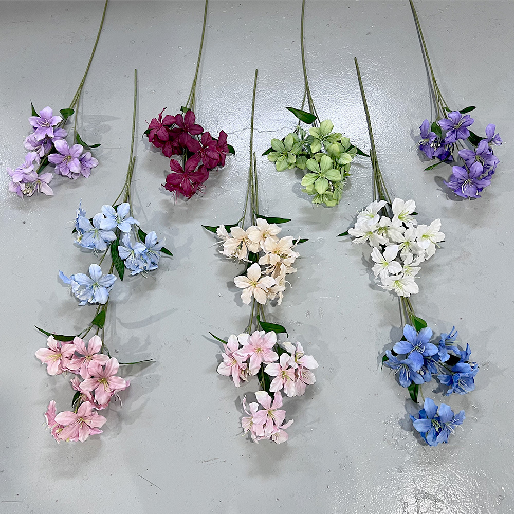 假花/仿真花DIY发饰配件/5朵塑膠花/仿真花/塑膠花产品图