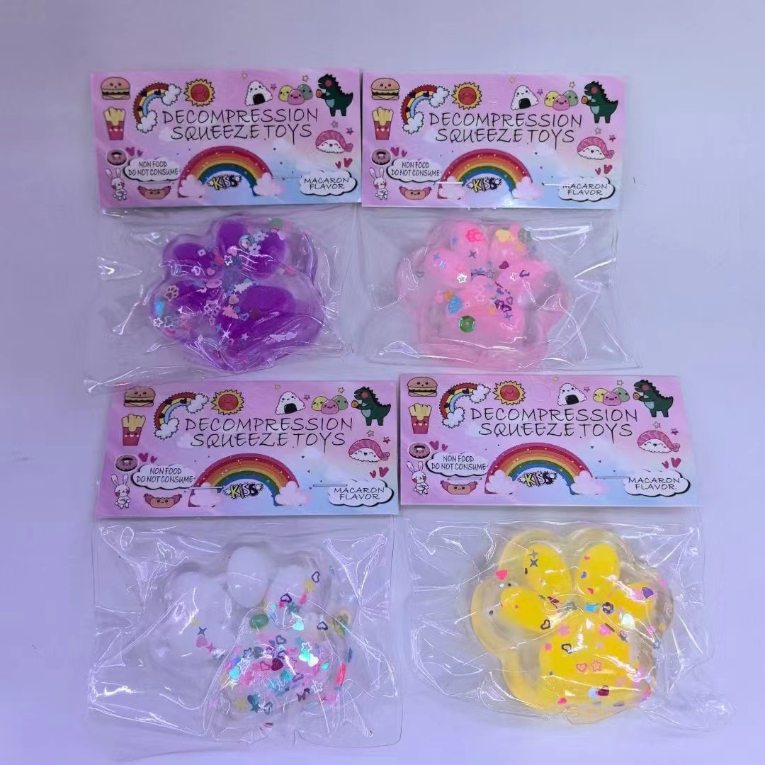 Release the four-color gold plate card head simulation cat PAWS (transparent base with solid color PAWS) factory direct sales Item Picture