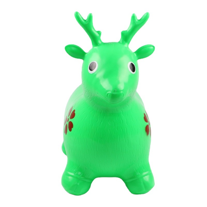 Jumping Horse PVC children's entertainment and play inflatable toys, cattle, horses and deer, indoor and outdoor, kindergarten street stall wholesale Specification image