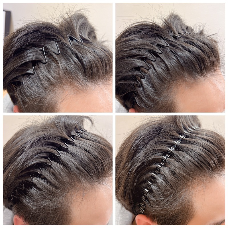 Stylish and trendy men, simple and invisible hair band, sporty hair band, backhead, wavy face wash, anti-slip headband, hair accessory for women Application Scenario