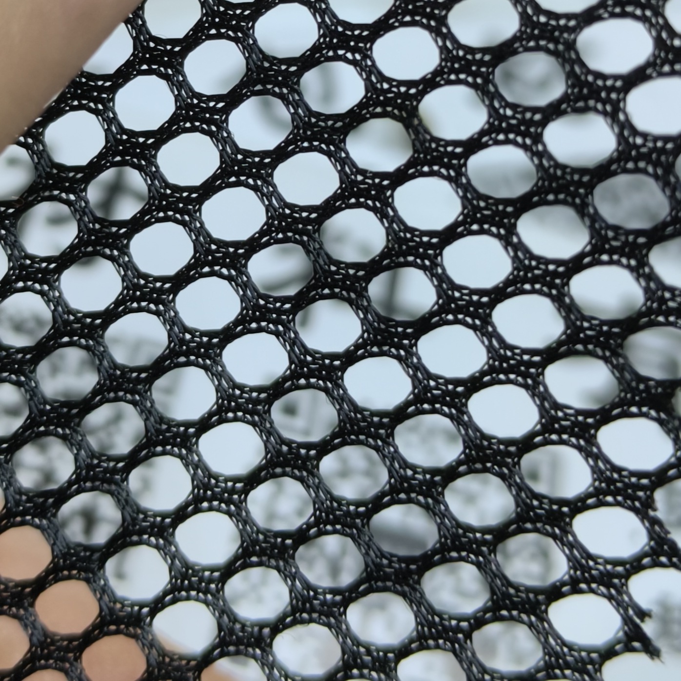 Polyester mesh fabric, mesh fabric, small bead mesh fabric, bag net bag, handbag, laundry bag, stroller net bag, auxiliary material fabric, Daye bag material details Picture