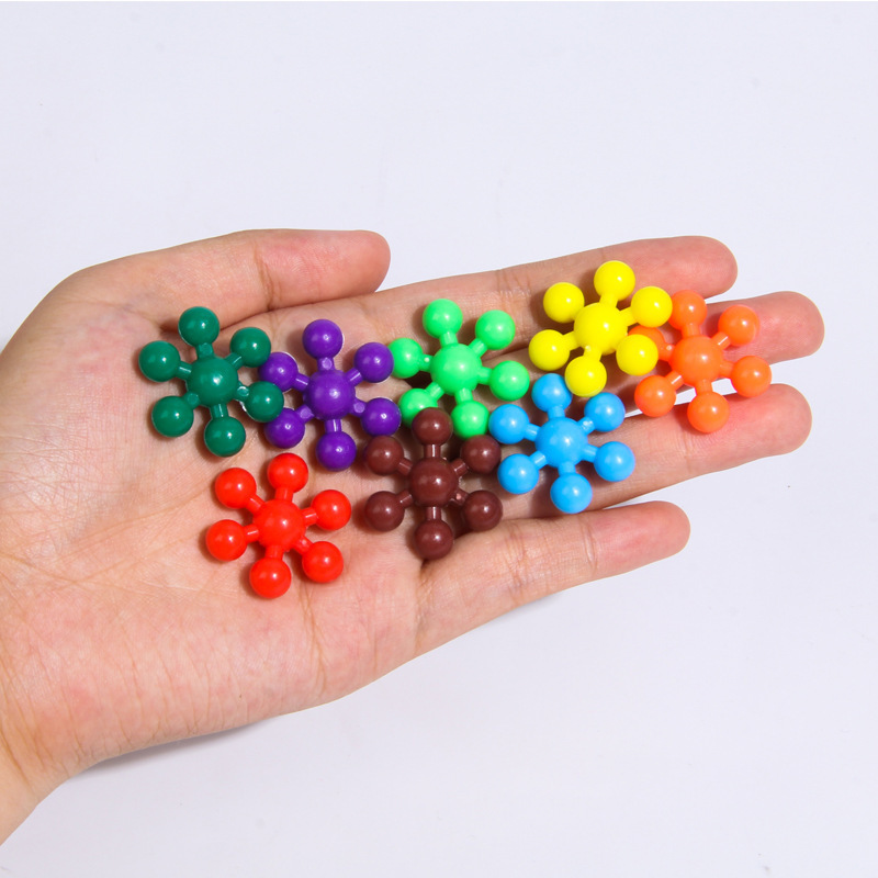 跨境热卖梅花积木立体拼装早教益智3D旋转拼插雪花片玩具批发产品图