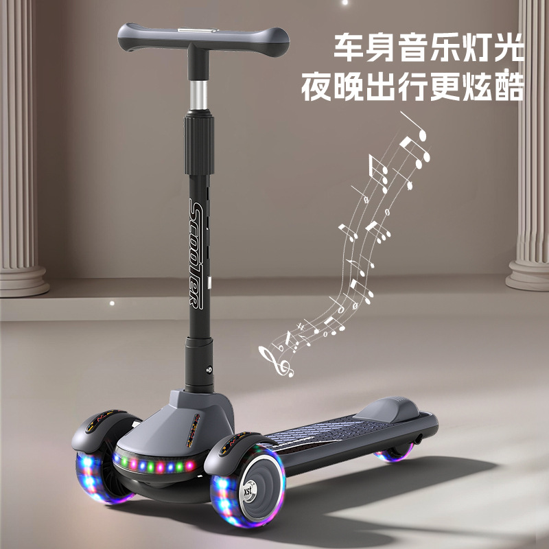 Children's scooters 3-6-12 years old children's mobility scooters, large children's yo-yo-yooks, folding single-leg sliding scooters Specification image