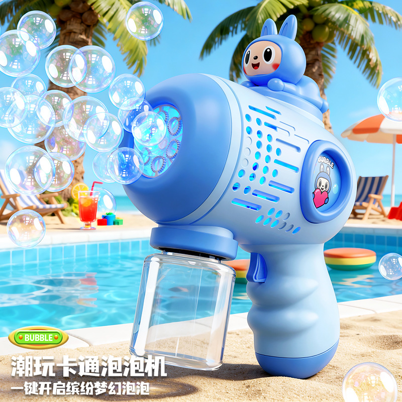 Cross-border bestseller astronaut fully automatic bubble machine, Internet celebrity handheld electric bubble gun, street stall children's toy wholesale Specification image