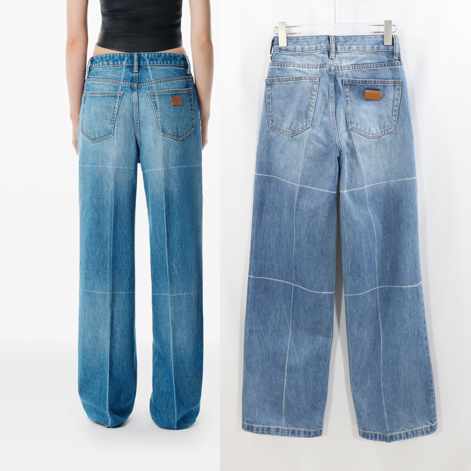 A.w. Blue jeans for women, high-waisted straight-leg loose wide-leg trousers in a European and American style, new autumn/Winter 2025 collection details Picture