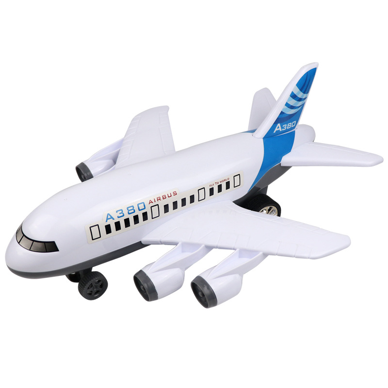 Douyin's same style aircraft model, children's large inertial passenger plane, train, toy car, street stall, toy wholesale, free shipping Item Picture