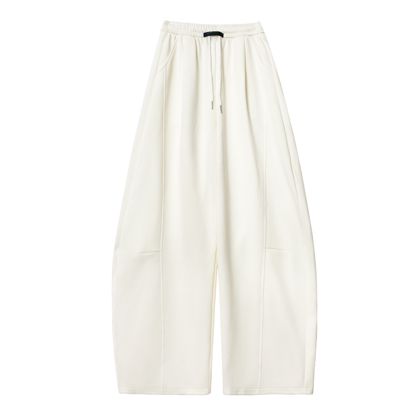 The women's autumn and winter 2025 new style of curved knife sport pants: high-waisted, slimming, loose, casual, petite wide-leg, fleece sweatpants Item Picture