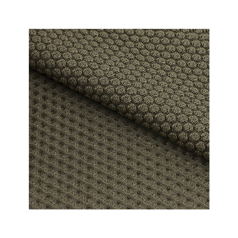 Factory direct supply of honeycomb mesh fabric, bubble texture elastic mesh fabric, sportswear, T-shirt, mesh fabric, knitted fabric Application Scenario