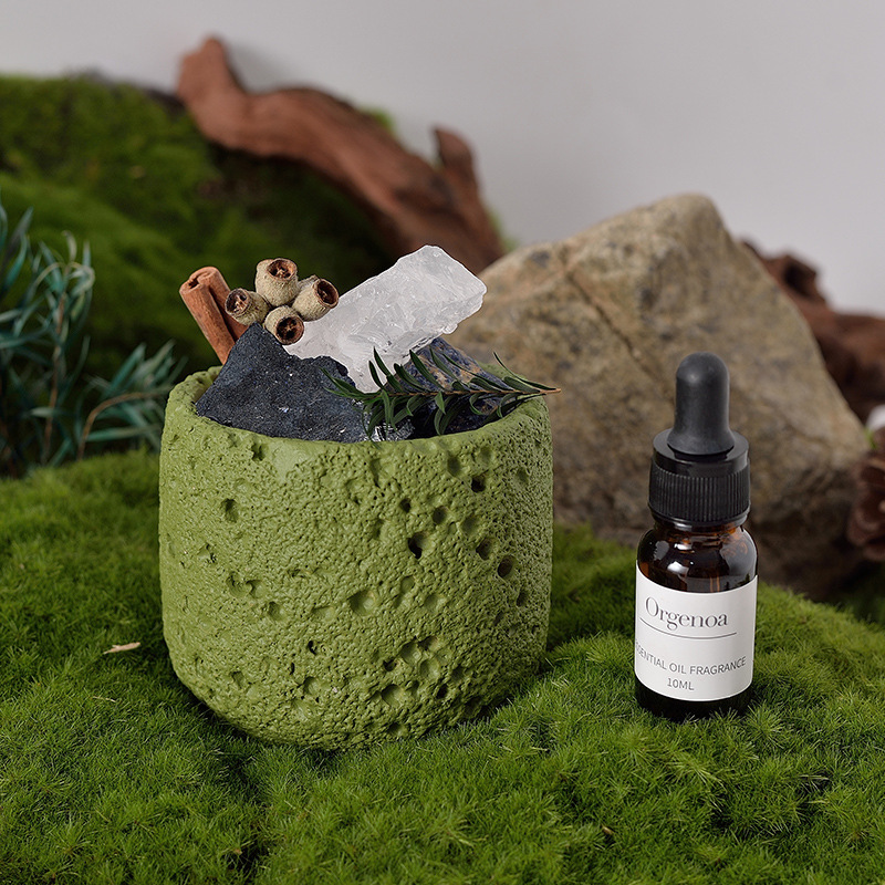 diy cross-border cement space texture scented candle cup, empty candle cup, diffuser stone, flameless scented container decoration Application Scenario