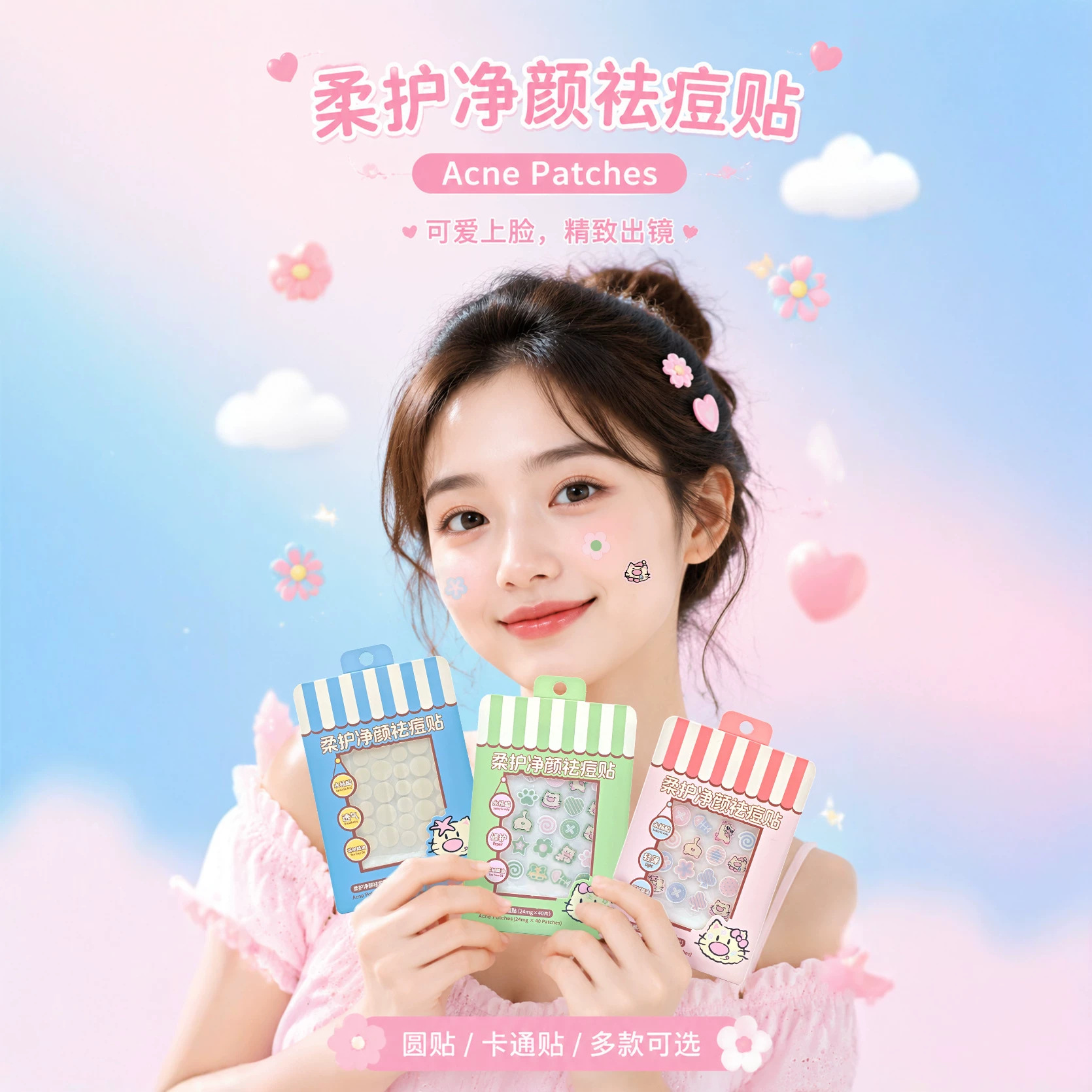 Source manufacturer of acne gel Invisible acne Mark Concealer breathable makeup patch. Invisible concealer breathable makeup patch details Picture