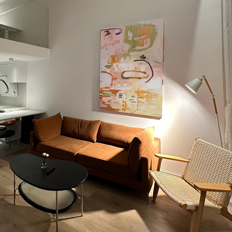 Light French cream-style wall paintings are suitable for white walls as decorative paintings, creating a high-end artistic atmosphere in the dining room and featuring medieval murals in the entrance hall Application Scenario
