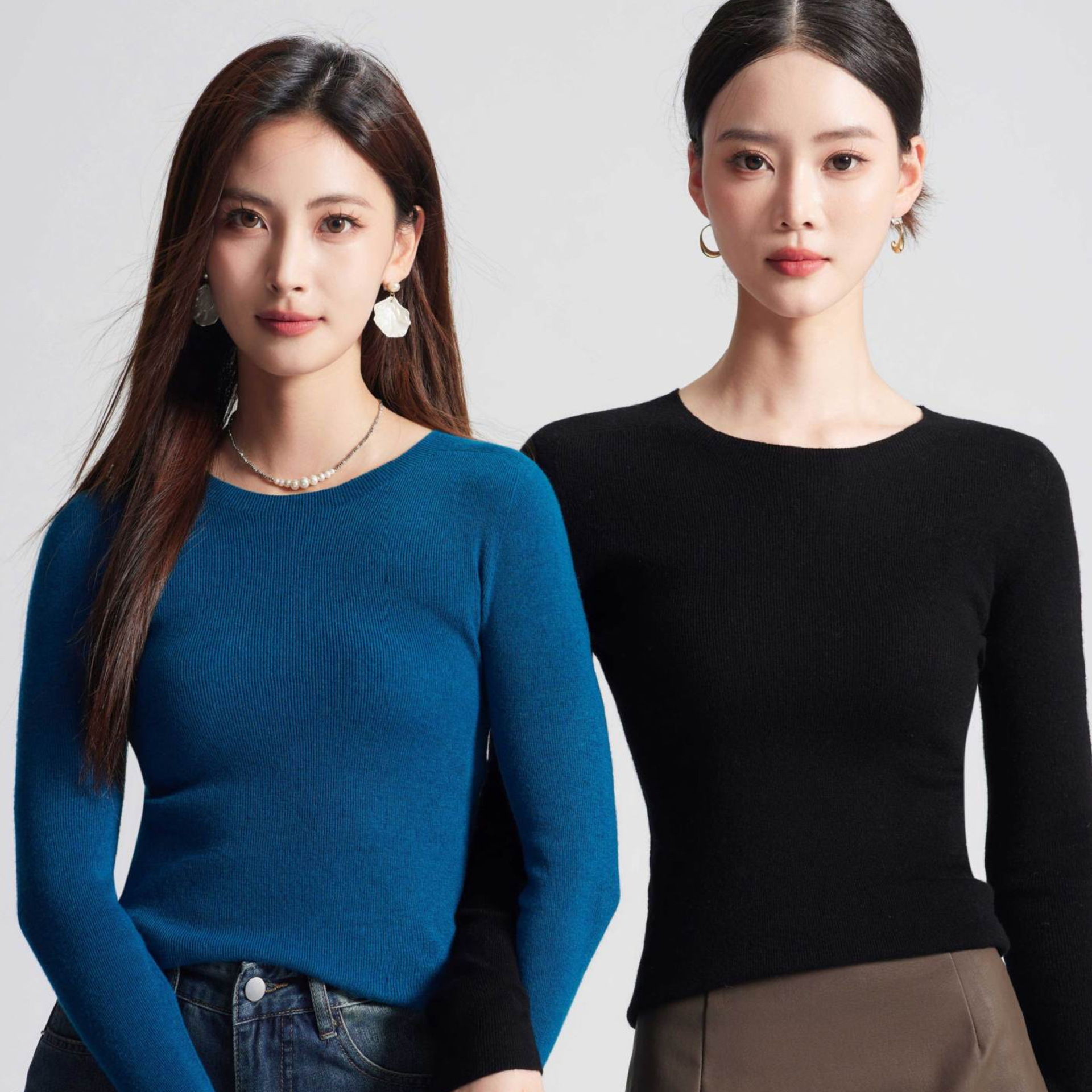 女式羊毛衫实物图