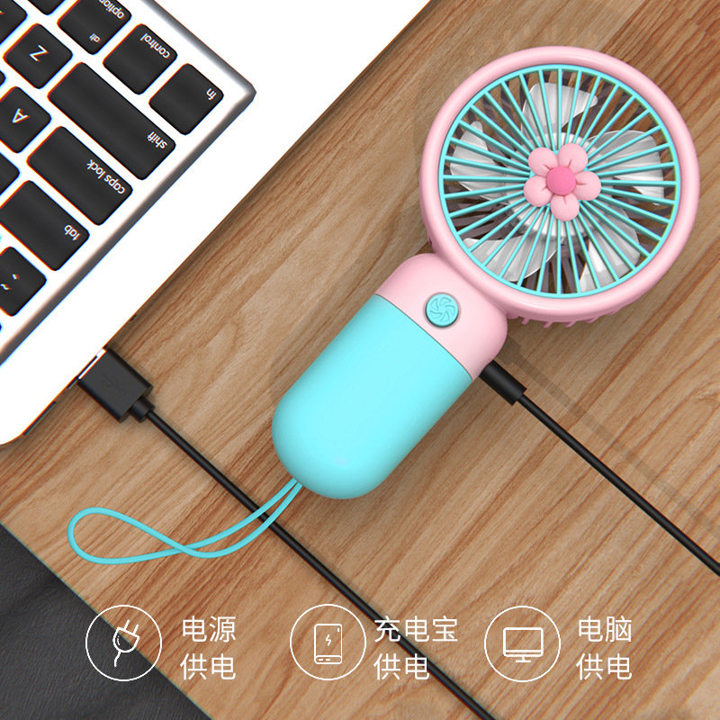 Summer charging mini usb handheld small fan, dormitory small electric fan, portable camping fan small gift Specification image