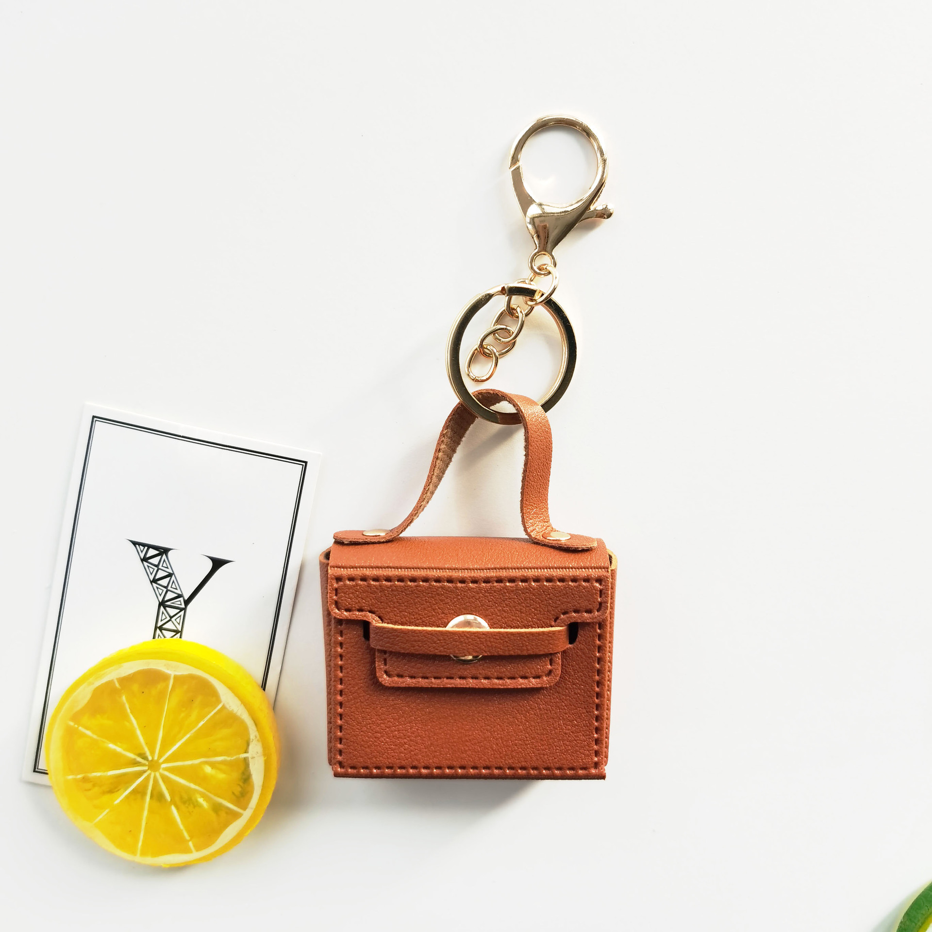 Creative bags, keychains, gifts, cross-border leather mini coin purses, ornaments, car key pendants, accessories and ornaments details Picture