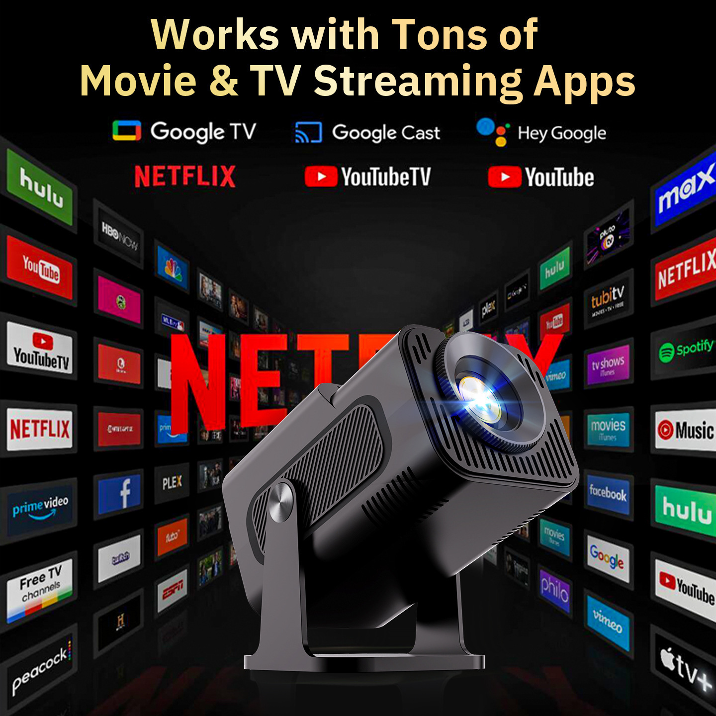 Cross-border hy320mini high-definition projector with Android portable mini home cannon projector manufacturer Application Scenario