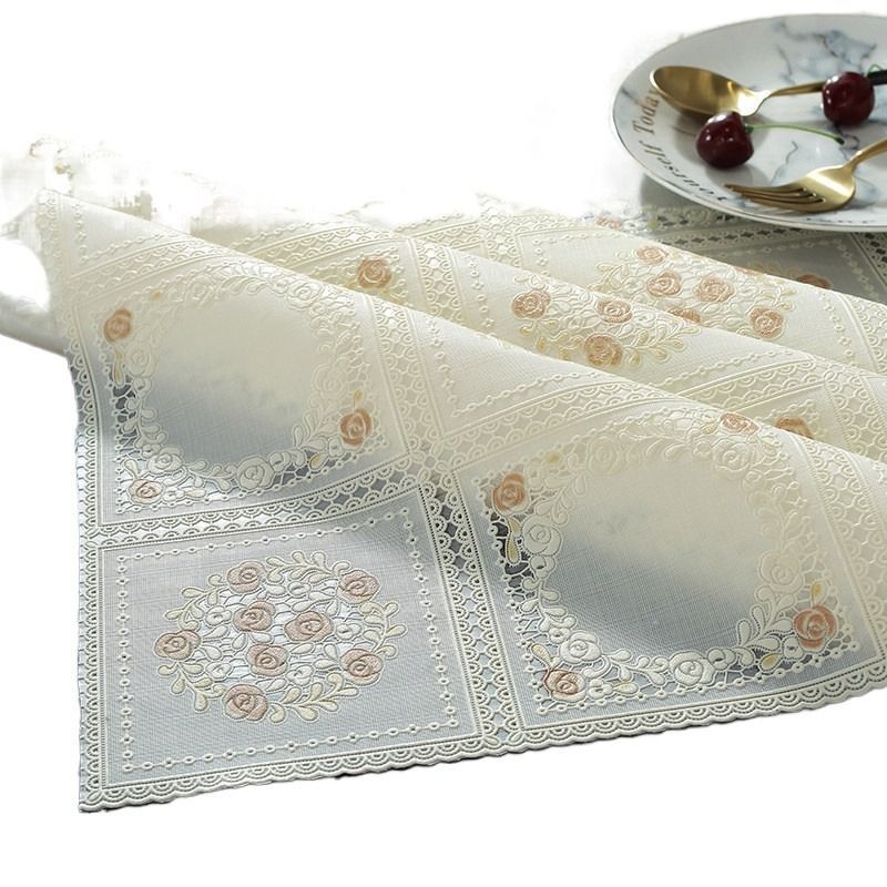 桌布防水防油免洗防烫pvc塑料茶几垫书桌垫ins布艺台布餐桌布方形白底实物图