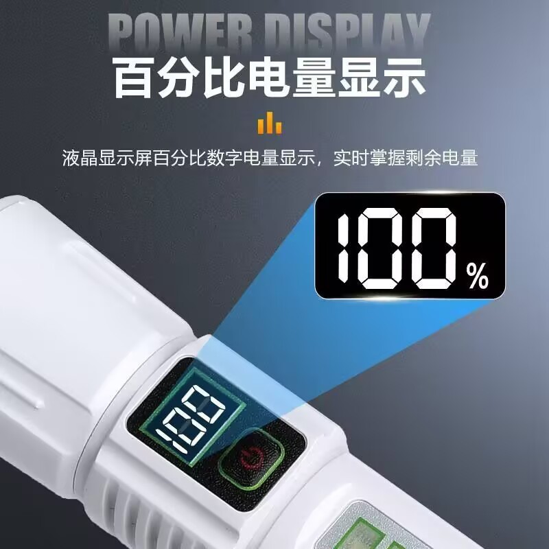 Smart hook-type high-intensity zoom flashlight, a multi-functional portable outdoor emergency lighting flashlight details Picture