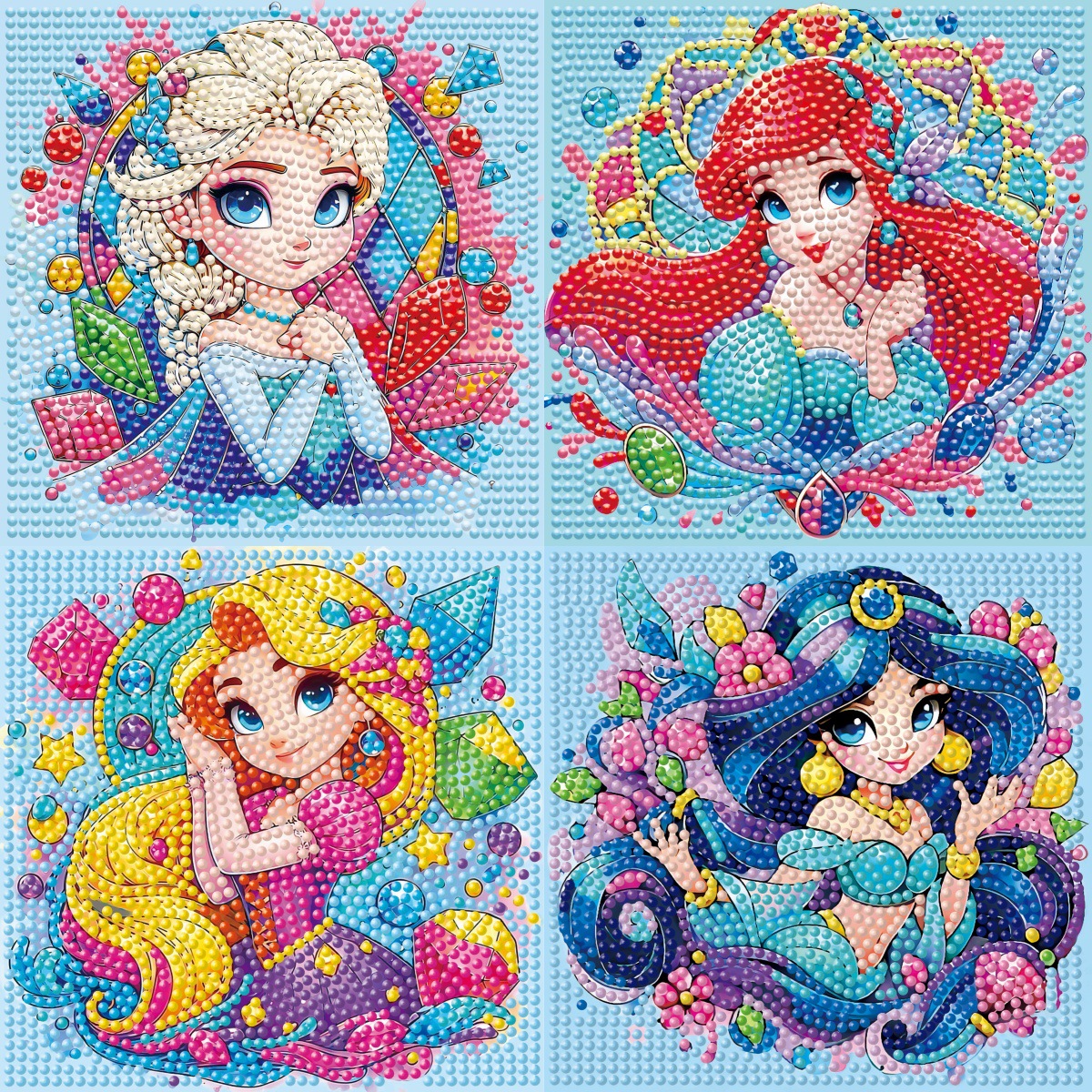 儿童钻石画批发diy公主钻石贴画女生可爱点钻画幼儿园手工