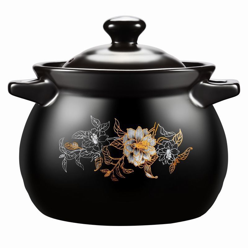 High-temperature resistant and health-preserving stew pot, ceramic stew pot for making soup and porridge, household open flame stone pot Item Picture