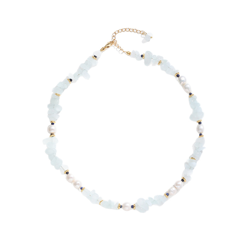 Nasha European and American style, trendy and cool, irregular natural stone beaded bracelet necklace, suitable for both men and women, ethnic style jewelry Item Picture