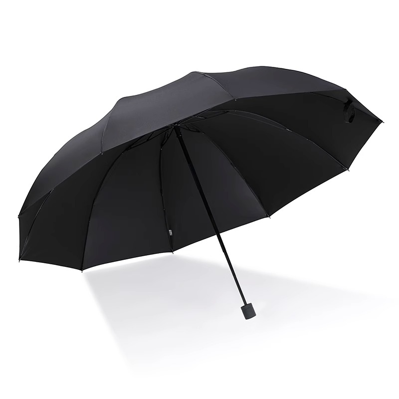 Extra-large umbrella, thickened and reinforced, men's double and triple umbrella, all-weather and all-weather manual folding sunshade Item Picture
