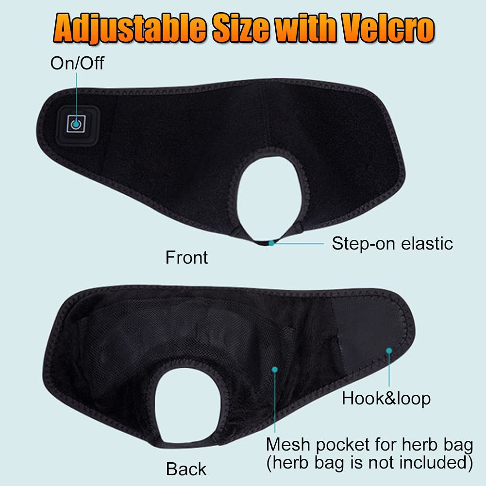 USB electric heating ankle guard for warmth, heating, joint protection, physiotherapy, body warming, hot compress and heating ankle guard in stock details Picture