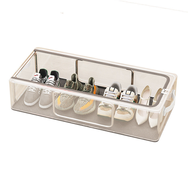 Thickened shoe storage box, dust-proof and moisture-proof, transparent folding shoe box, home space-saving shoe cabinet, bed under storage wonder Item Picture
