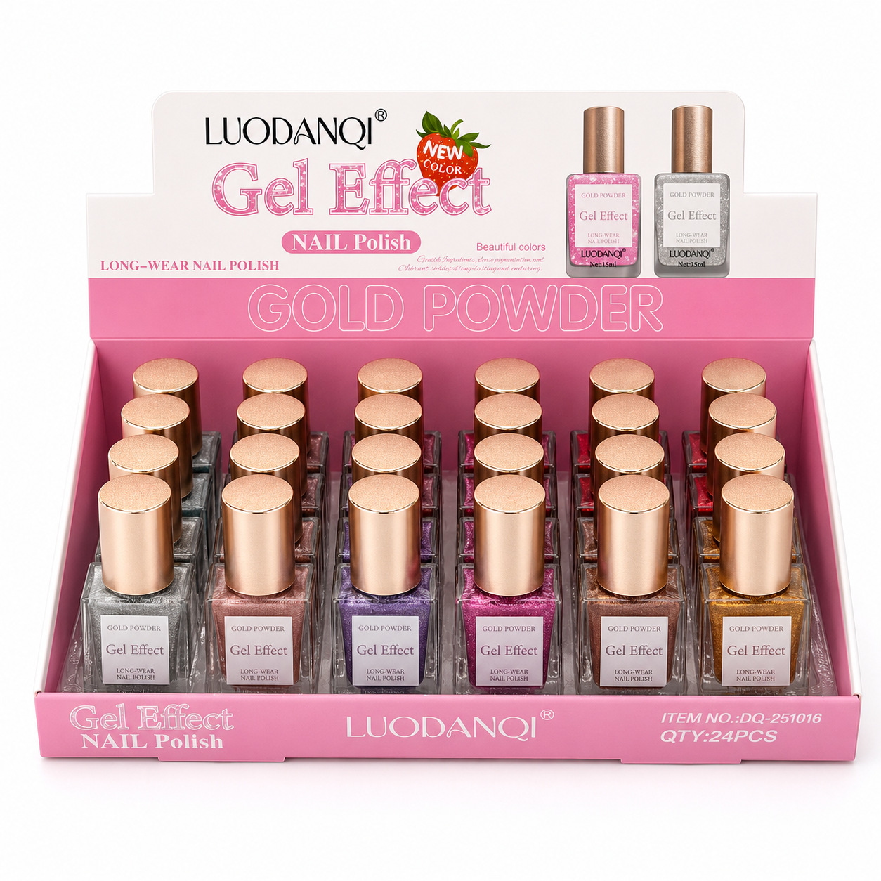 The new 12-color laser nail polish without baking lamp oil-based nail polish is exclusively for cross-border use in nail art Specification image