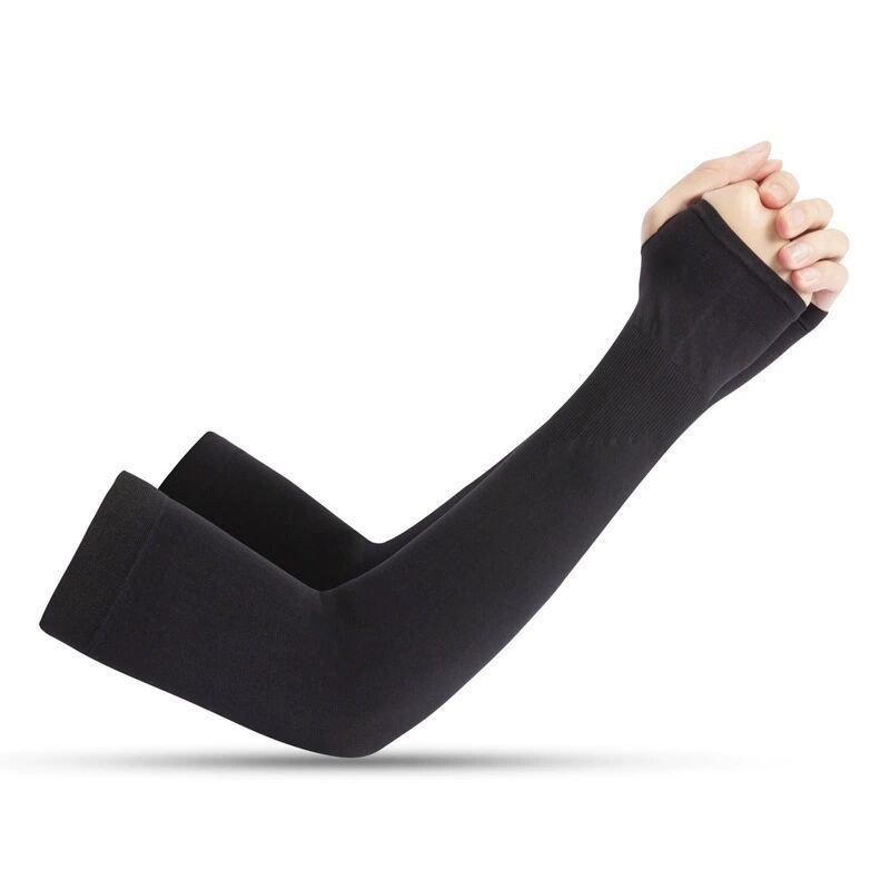 夏季防晒女男袖套户外冰丝手臂薄款骑行诸暨冰袖批发防晒升级白底实物图