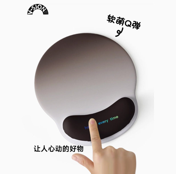 High-end gradient black and purple wrist guard mouse pad, women's wrist pad, anti-slip office laptop keyboard hand rest Specification image