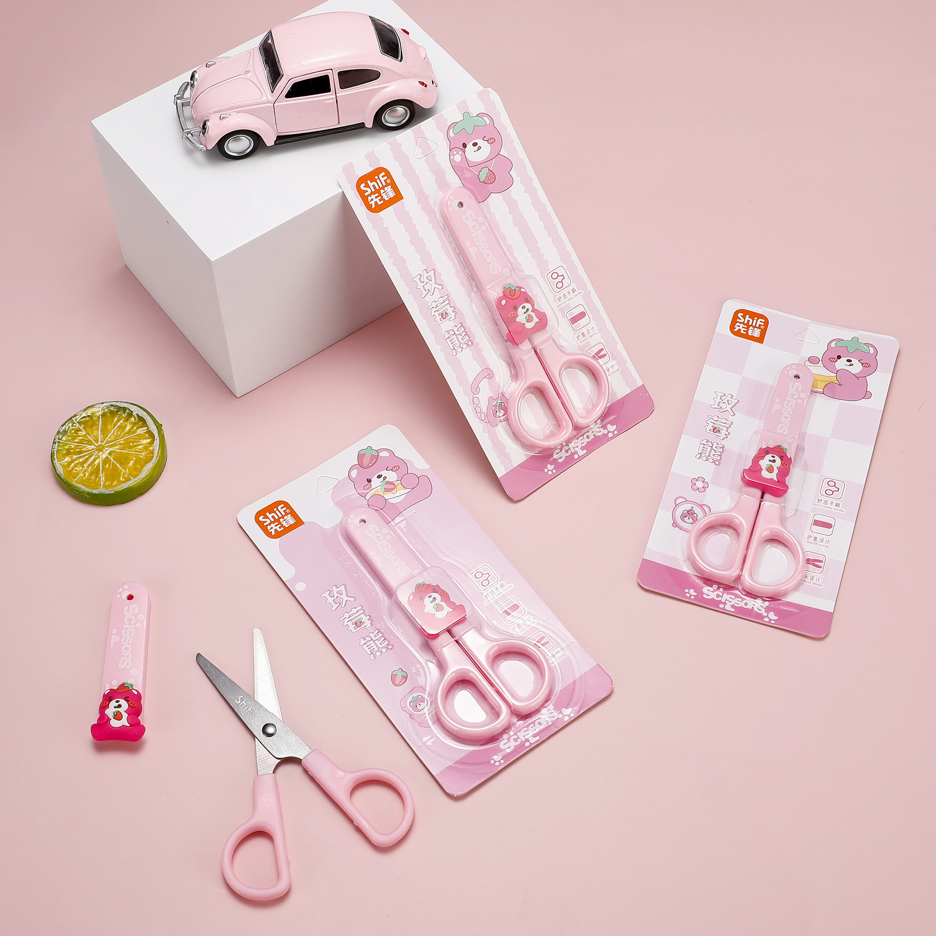 Pioneer 1257 Cartoon Student Scissors, Art and Handicraft Homework, Office Culture, Stainless Steel Scissors, Children's student Scissors Specification image