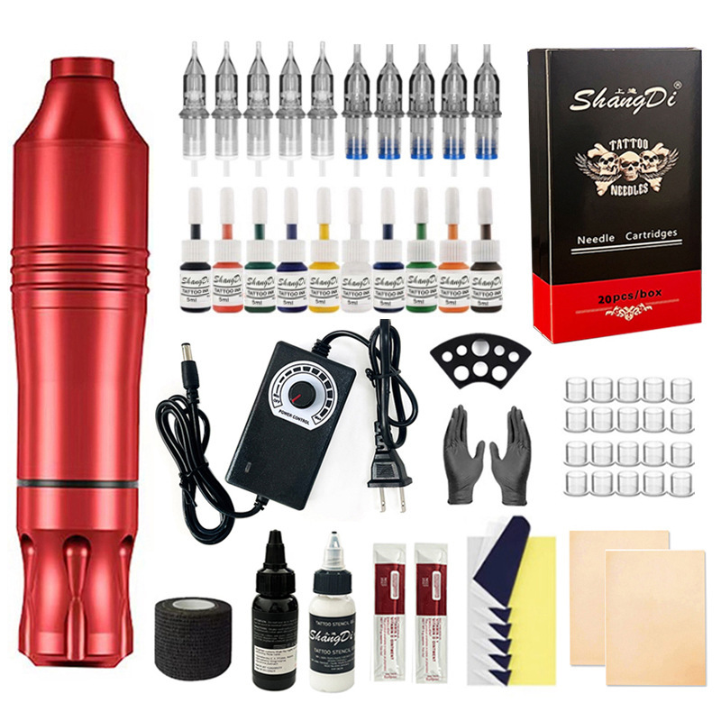 shanilak tattoo pen set, thread cutting and fogging practice tool, motor integrated tattoo machine, beauty tattoo and tattooing equipment wholesale details Picture